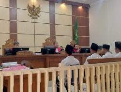 Sidang kedua kasus penganiayaan di Pengadilan negri banjarnegara, terdakwa membenarkan keterangan saksi