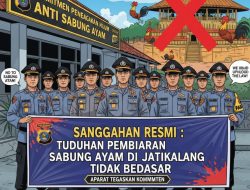 Klarifikasi dan sanggahan. Tidak benar ada pembiaran arena sambung ayam dijatikalang prambon