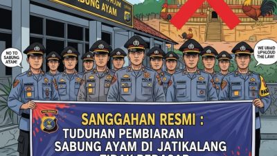 Klarifikasi dan sanggahan. Tidak benar ada pembiaran arena sambung ayam dijatikalang prambon